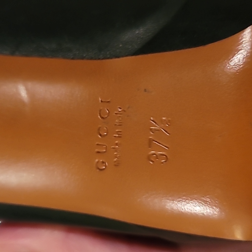 Gucci leather round toe heels 37 1/2 - Picture 10 of 10